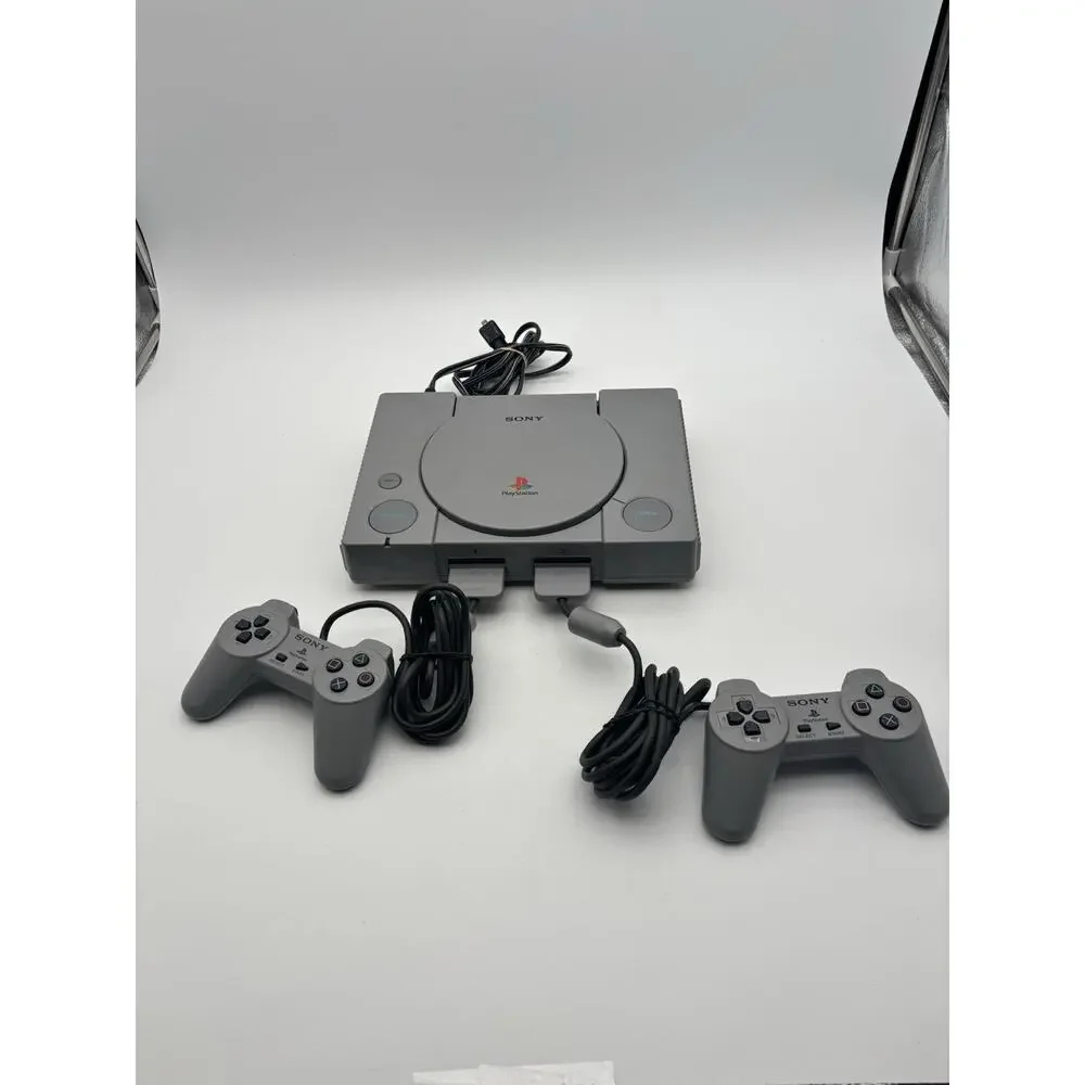 Sony PlayStation Game Console and controllers SCPH-1001 For Parts And Repair